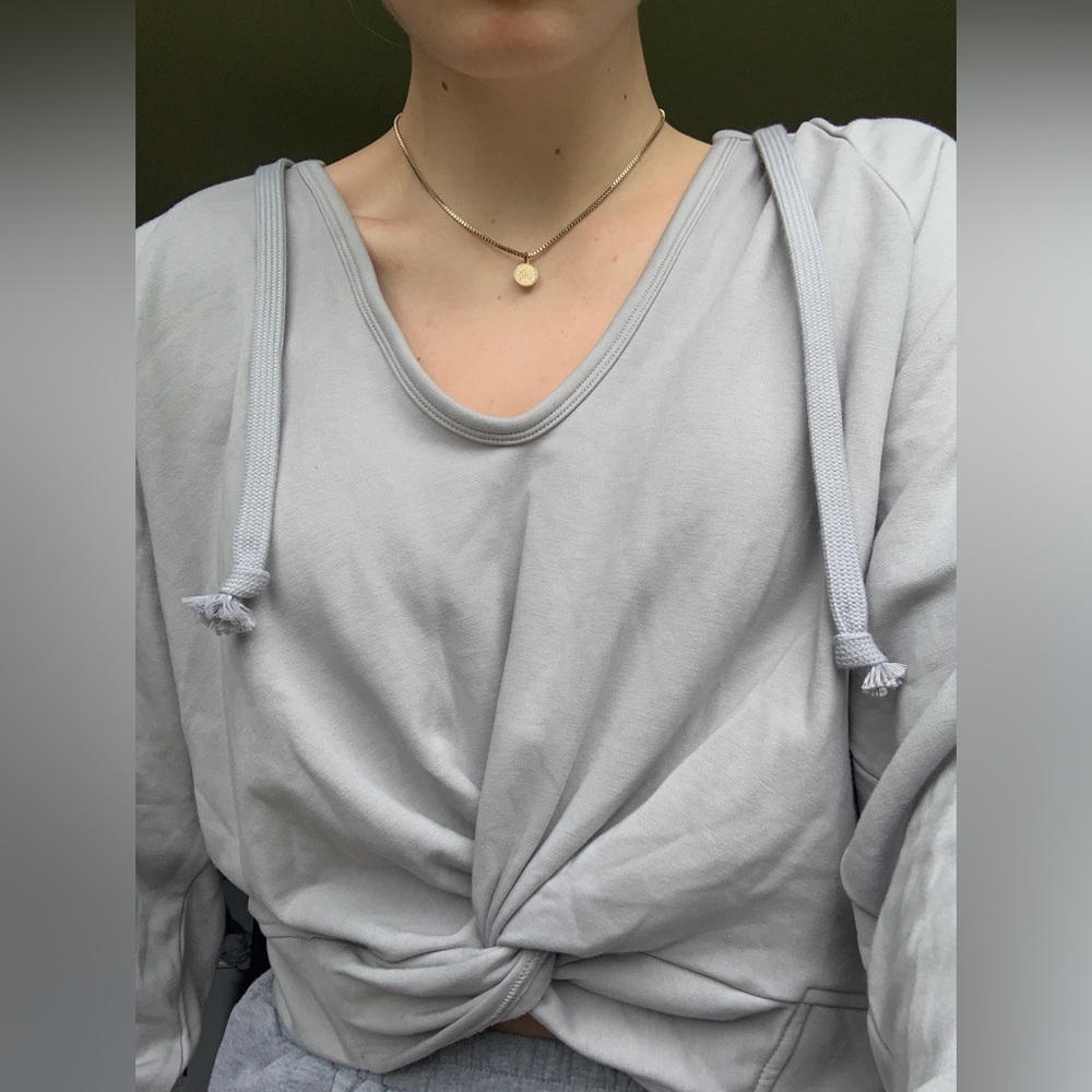 NWT FABLETICS grey twist hoodie
